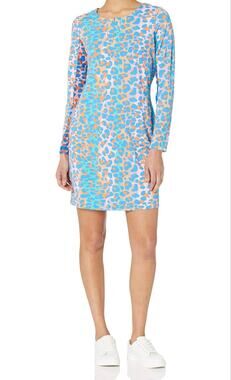 Tribal Athletic Print Dress with Pockets Women’s Long Sleeve Performance Dress